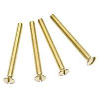 B&Q Brass Effect Metal Interior Socket & Switch Screw (Dia)3mm (L)38mm Pack of 4