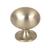 bq satin nickel oval internal cabinet knob