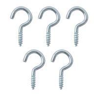 bq zinc effect metal cup hook pack of 10