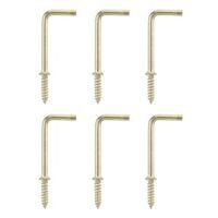 bq brass effect metal cup hook pack of 6