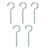 B&Q Zinc Effect Metal Cup Hook Pack of 10