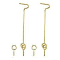 bq brass effect metal gate hook eye l100mm pack of 2