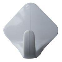 B&Q White ABS Robe Hook Pack of 2