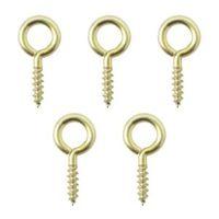 B&Q Brass Screw Eye Pack of 25