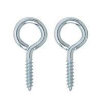 bq zinc effect metal screw eye pack of 2