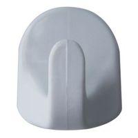 B&Q White ABS Robe Hook Pack of 2