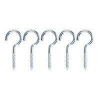 B&Q Zinc Effect Metal Cup Hook Pack of 10