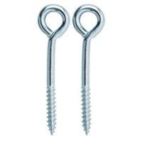 bq zinc effect metal screw eye pack of 2