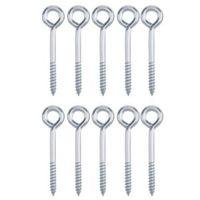 bq zinc effect metal screw eye pack of 10