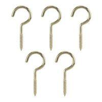 bq brass effect metal cup hook pack of 10