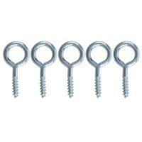 B&Q Zinc Effect Metal Screw Eye Pack of 25