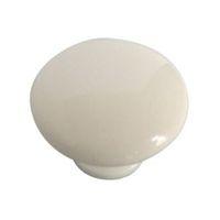 B&Q White Round Internal Cabinet Knob