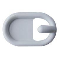 bq white abs robe hook pack of 2