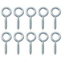 bq zinc effect metal screw eye pack of 10