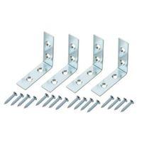 bq zinc effect mild steel corner brace bracket