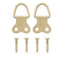 B&Q Brass Effect Picture Hook Pack of 4