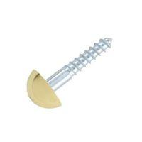 B&Q Brass Effect Metal Mirror Screw (Dia)8mm (L)25mm Pack of 4