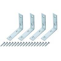 bq zinc effect mild steel corner brace bracket