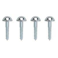 B&Q Mirror Metal Mirror Screw (Dia)8mm (L)25mm Pack of 4