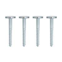 B&Q Mirror Metal Mirror Screw (Dia)8mm (L)38mm Pack of 4