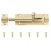 B&Q Brass Barrel Bolt (L)76mm