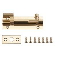 B&Q Brass Barrel Bolt (L)76mm