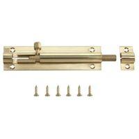 B&Q Brass Barrel Bolt (L)102mm