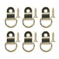 B&Q Brass Effect Picture Hook Pack of 6