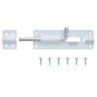 B&Q White Steel Barrel Bolt (L)102mm