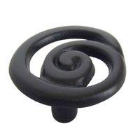 bq black round internal cabinet knob