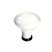 B&Q White Polished Antique Brass Effect Door Knob Pack of 1