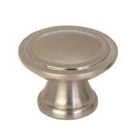 B&Q Satin Nickel Round Internal Cabinet Knob