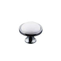 B&Q White Chrome Classic Cabinet Pull