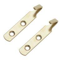 bq brass plated carbon steel hook pack of 2