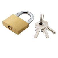 bq brass steel 4 pin tumbler padlock w30mm