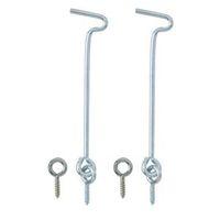 B&Q Zinc Effect Metal Gate Hook & Eye (L)100mm Pack of 2