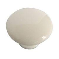 bq white round internal cabinet knob