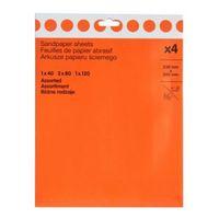 bq mixed grit assorted sandpaper sheet pack of 4