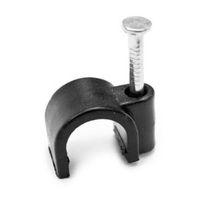 B&Q Black 9mm Round Cable Clips Pack of 20