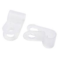 B&Q White 6mm Cable Clips Pack of 20