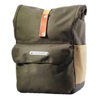 Brooks Norfolk and Suffolk Front/Rear Pannier Bag Green/Honey