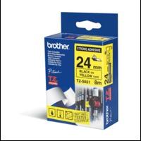brother tze s651 original p touch black on yellow strong adhesive lami ...