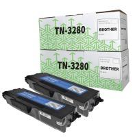 Brother TN-3280 Compatible High Capacity Black Toner Cartridge TWINPACK