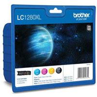 brother lc1280xl lc1280xlvalbp original 4 ink cartridge pack bk c m y