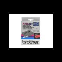 Brother TX-431 Original P-Touch Black on Red Tape 12mm x 15m
