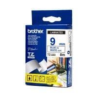 Brother TZE-223 Original P-Touch Blue on White Tape 9mm x 8m
