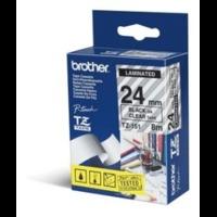 Brother TZE-151 Original P-Touch Black on Clear Laminated Tape 24mm x 8m