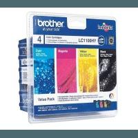 brother lc1100hy high capacity original black colour ink cartridge 4 p ...