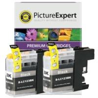 brother lc 123bk compatible black ink cartridge twinpack