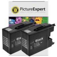 Brother LC1280XL-BK Compatible High Capacity Black Ink Cartridge TWINPACK